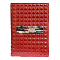 Бумажник водителя женский из натуральной кожи БС-12 red mesh Kniksen красный