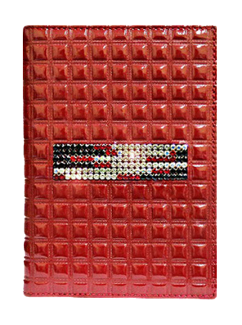 Бумажник водителя женский из натуральной кожи БС-12 red mesh Kniksen красный
