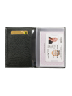 Обложка портмоне для автодокументов с отделением для денег и карт натуральная кожа БИ-1 Person