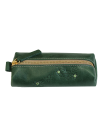 Ключница кожаная женская на молнии зеленый Мэри КМ-2 Kniksen