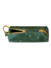 Ключница кожаная женская на молнии зеленый Мэри КМ-2 Kniksen