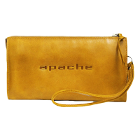 Клатч портмоне мужское кожаное для документов и денег БМ-А табачно-желтое Apache