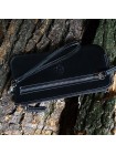 Клатч портмоне мужской кожаный с молнией ФРТ-S черное Apache RFID