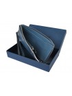 Портмоне кошелек большое ПО-RS Blue из натуральной кожи синий RS