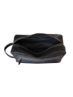 Мужская сумка косметичка несессер дорожная кожаная Apache Н-1-А дымчато-черный