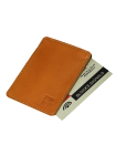 Картхолдер для пластиковых карт из кожи ФПК-2-S рыжий Apache с защитой RFID