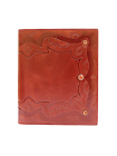 Кредитница кожаная для карт женская кожаная В-СК коралл красный Kniksen