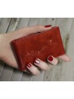 Визитница кредитница женская для пластиковых карт кожаная ВМ-9 Мэри красный Kniksen