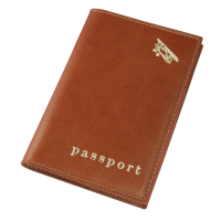Обложка для паспорта из кожи А-ОП пулл-ап коричневый Авиатика