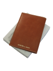 Обложка для паспорта из кожи А-ОП пулл-ап коричневый Авиатика