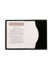 Обложка для паспорта кожаная О-ПО с тиснением Герб РФ и PASSPORT Эллада черный