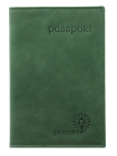 Обложка для паспорта женская кожаная С-ОП-1 друид зеленый Флауэрс