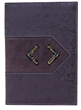 Обложка на паспорт женская натуральная кожа ОП-16 lancetta фиолетовый Kniksen