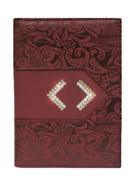Обложка на паспорт женская из натуральной кожи ОП-16 rubin бордовый Kniksen