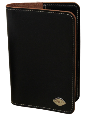 Обложка для паспорта кожаная черная RS