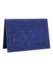 Обложка для паспорта женская кожаная ОПВ Мэри друид синий Kniksen