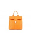 Женский рюкзак из натуральной кожи Камелия-1 с узором Kniksen оранжевый