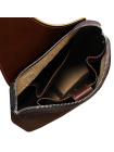 Нагрудная мужская сумка кожаная СМ-2113-А коричневая Apache