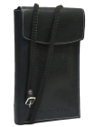 Сумка-кошелек нагрудный портмоне мужское кожаное на ремне СПК-L limited черный Apache