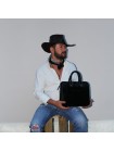 Мужская сумка на плечо из натуральной кожи 9313 черная Apache