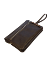 Барсетка сумка клатч мужской из натуральной кожи дымчато-коричневая CM-8013-A Apache