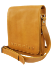 Сумка планшет из натуральной кожи табачно-желтая СМ-3013-А Apache