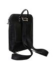 Городской модный сумка рюкзак трансформер кожаный 9713 черный Apache