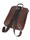 Городской модный сумка рюкзак трансформер кожаный 9713 коричневый Apache