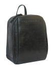 Рюкзак мужской кожаный P-9013-A дымчато черный Apache