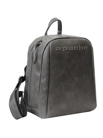 Мужской кожаный рюкза P-9013-A друид серый Apache