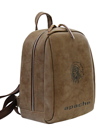 Модный рюкзак P-9014-A искусственная кожа коричневый Apache
