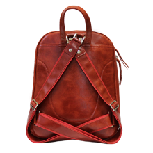 Кожаный городской рюкзак P-9013-A пулл-ап красный Apache