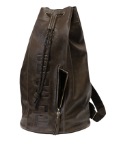 Сумка мешок через плечо из натуральной кожи C-9213-A дымчато-коричневый Apache