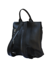 Женский рюкзак из натуральной кожи Камелия-1 с узором Kniksen черный
