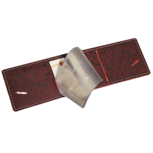 Футляр для кредитных карт и визиток кожаный ВМ-Ф аляска красный Person
