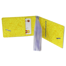 Футляр для кредитных карт и визиток кожаный ВМ-Ф аляска желтый Person