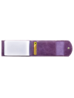 Чехол визитница С-ВМ-3 друид фиолетовый из кожи Флауэрс